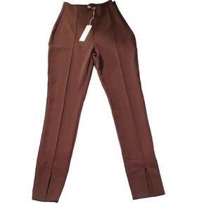 Meshki Chocolate Kandice Split Hem Pants Size Small